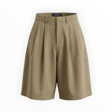 PLEATED TROUSER SHORT - SAND
