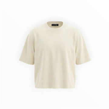 HEAVYWEIGHT CROPPED BOXY TEE - ECRU