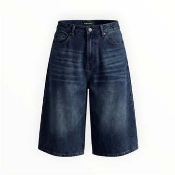 WIDE LEG DENIM SHORTS - VINTAGE INDIGO