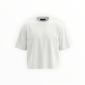 HEAVYWEIGHT CROPPED BOXY TEE - PURE WHITE