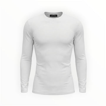 FITTED JERSEY LONG SLEEVE - PURE WHITE