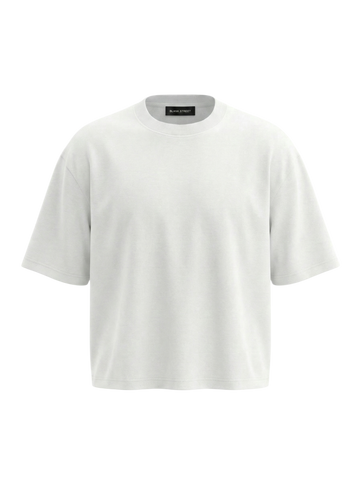 HEAVYWEIGHT CROPPED BOXY TEE - PURE WHITE