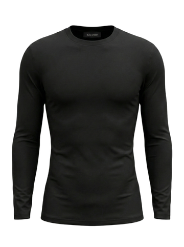 FITTED JERSEY LONG SLEEVE - BLACK