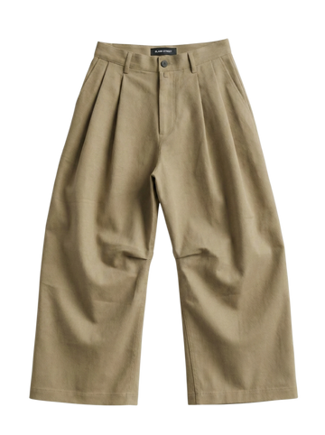 PLEATED WIDE LEG TROUSER - SAND