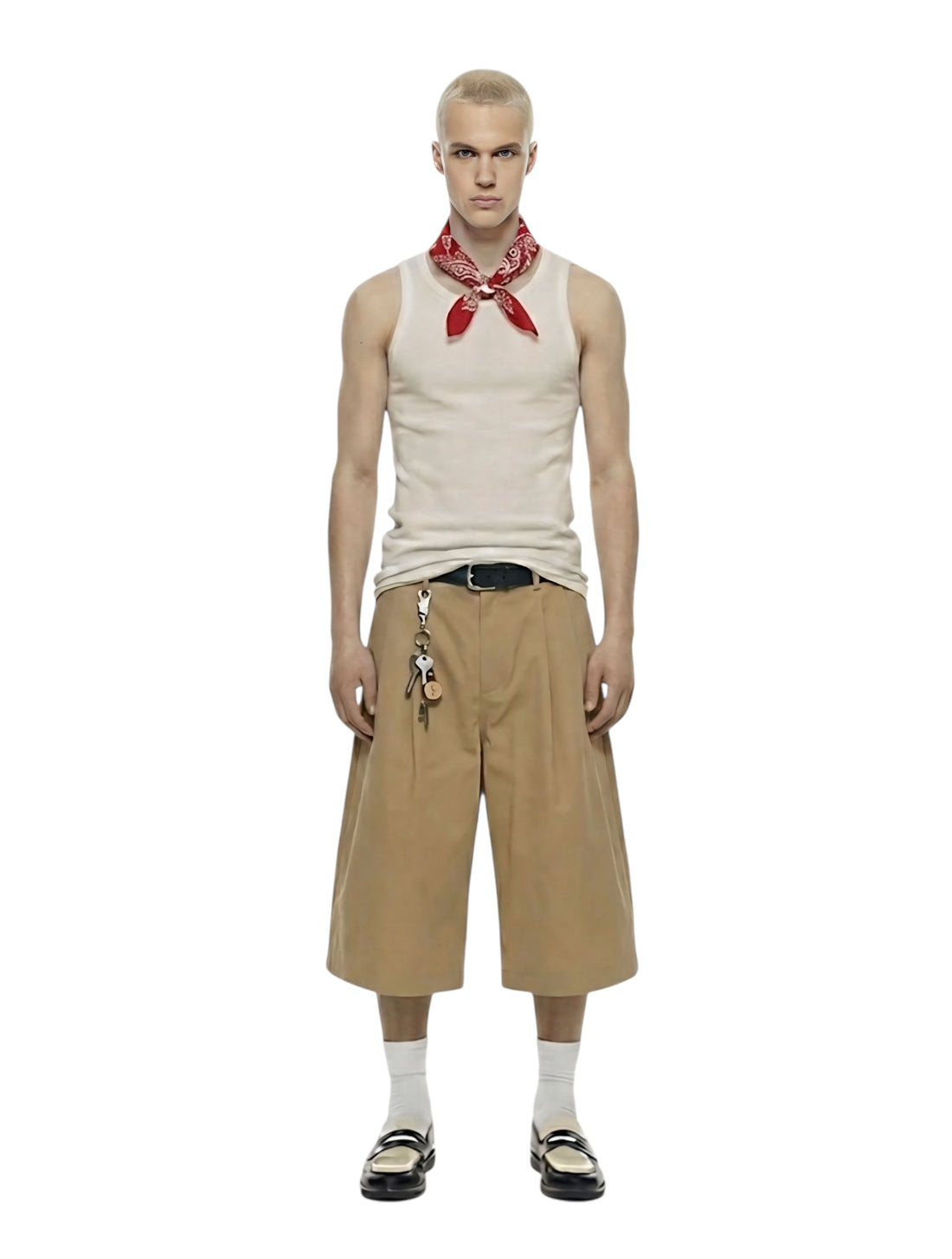 PLEATED TROUSER SHORT - SAND